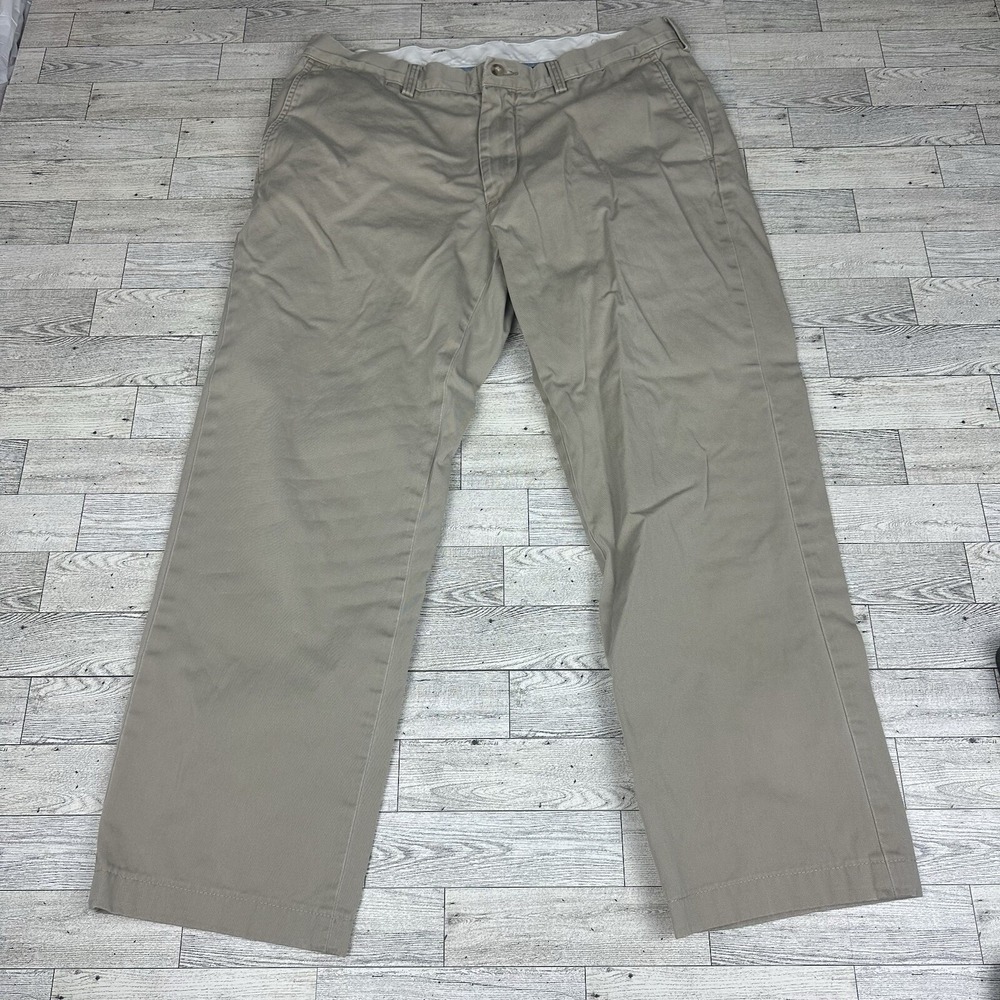 Polo Ralph Lauren Chino Pants Mens 34x26 Tan Khaki Classic Fit Cotton Trousers